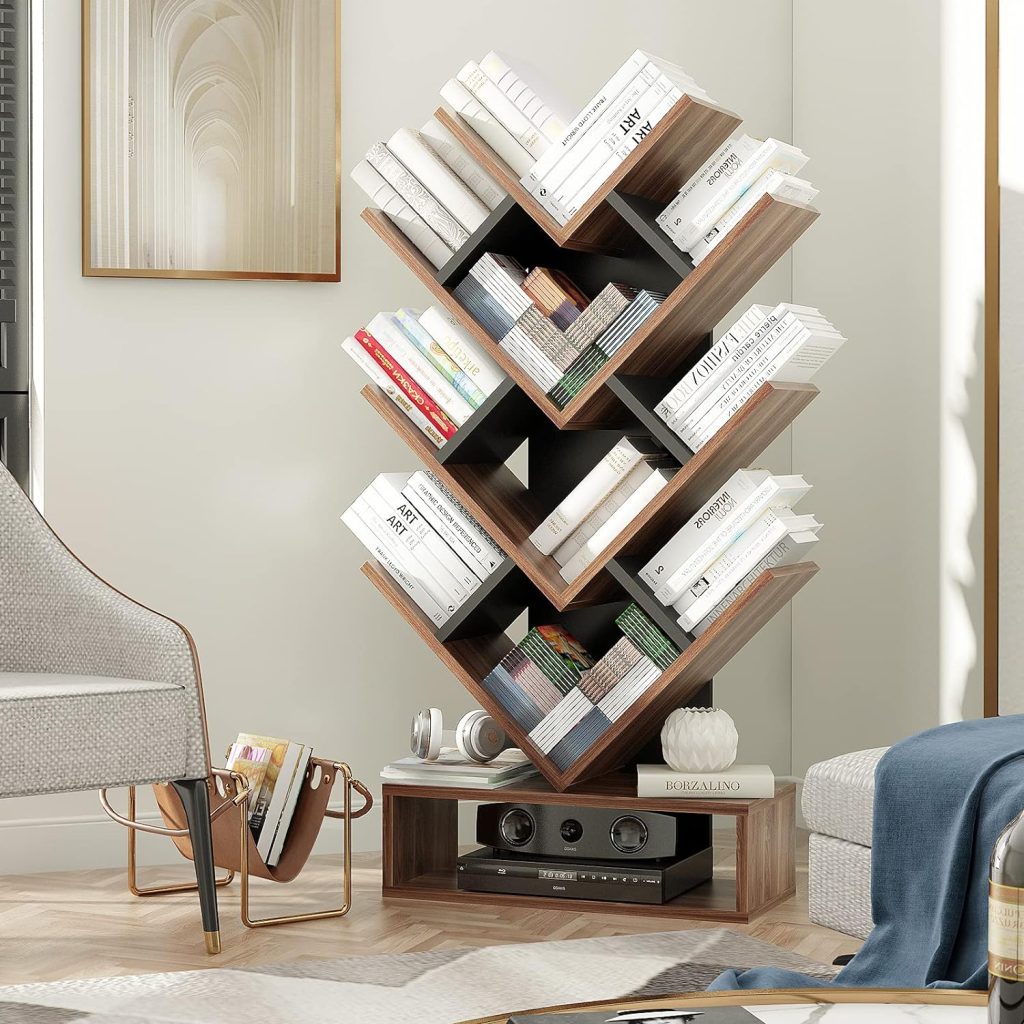 Arts wish Tree Bookshelf 5-Shelf Floor Standing Bookcase | Space-Saving Design
